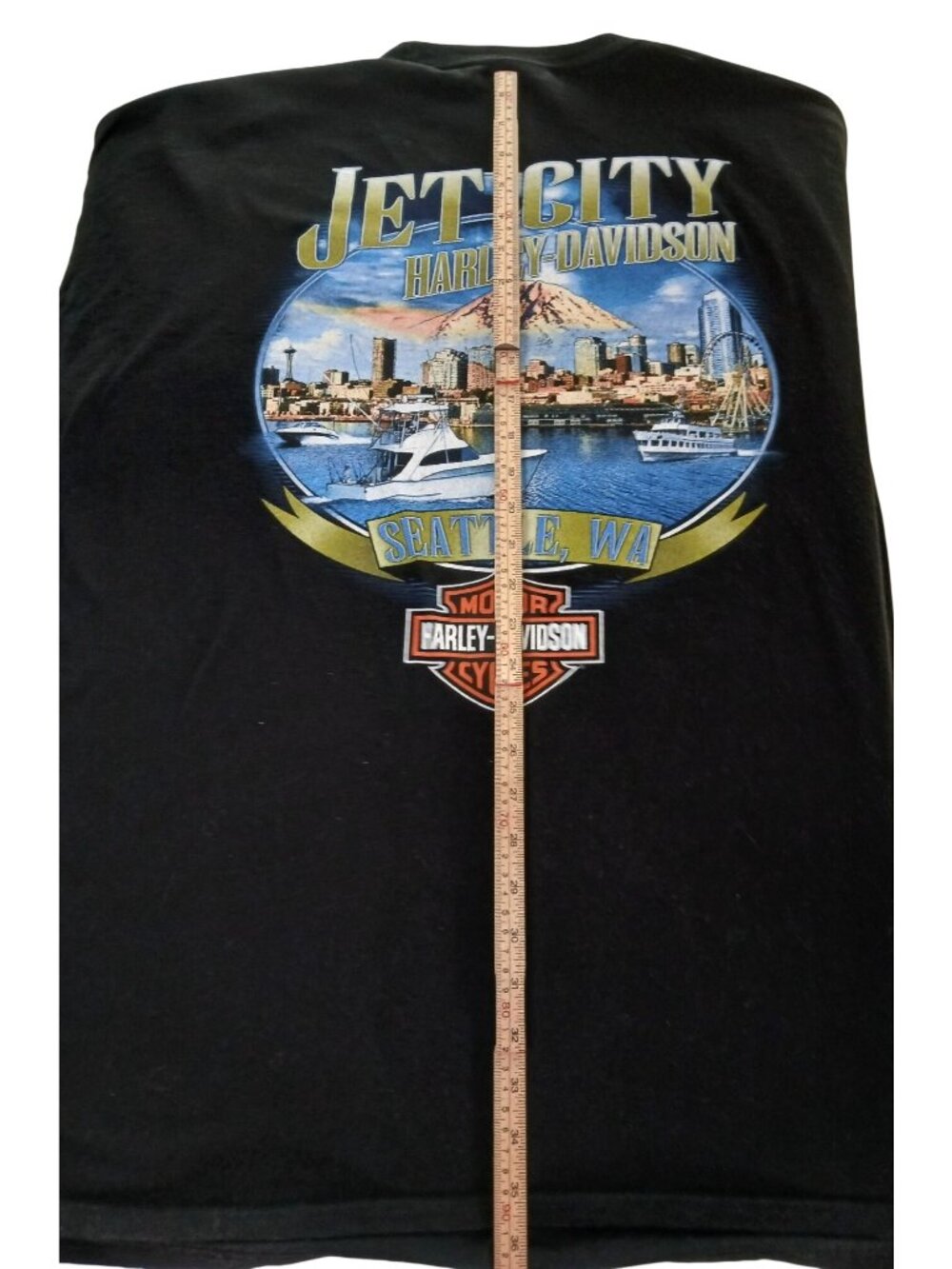 Harley Davidson Mens Freedom Graphic T Shirt Seattle Jet City Black 3XL Cotton - Picture 10 of 15